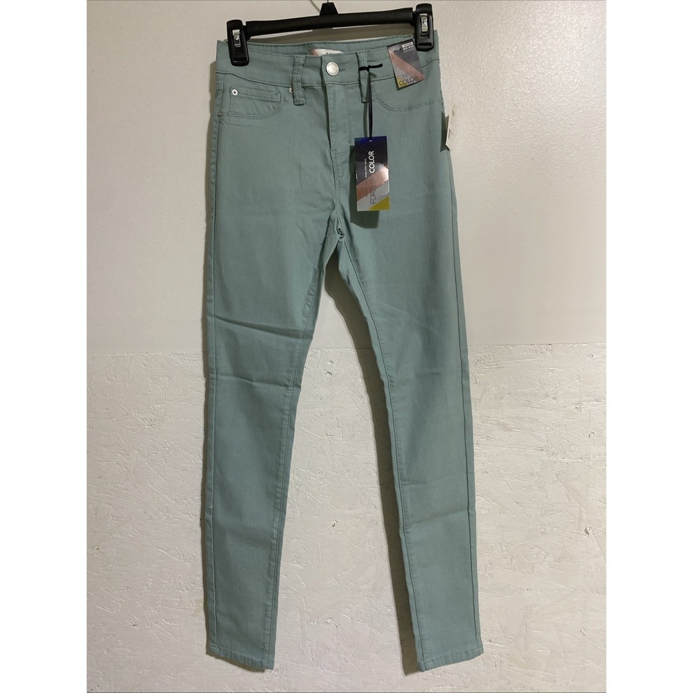 YMI Womens Pants Size Medium Aqua Skinny NWT